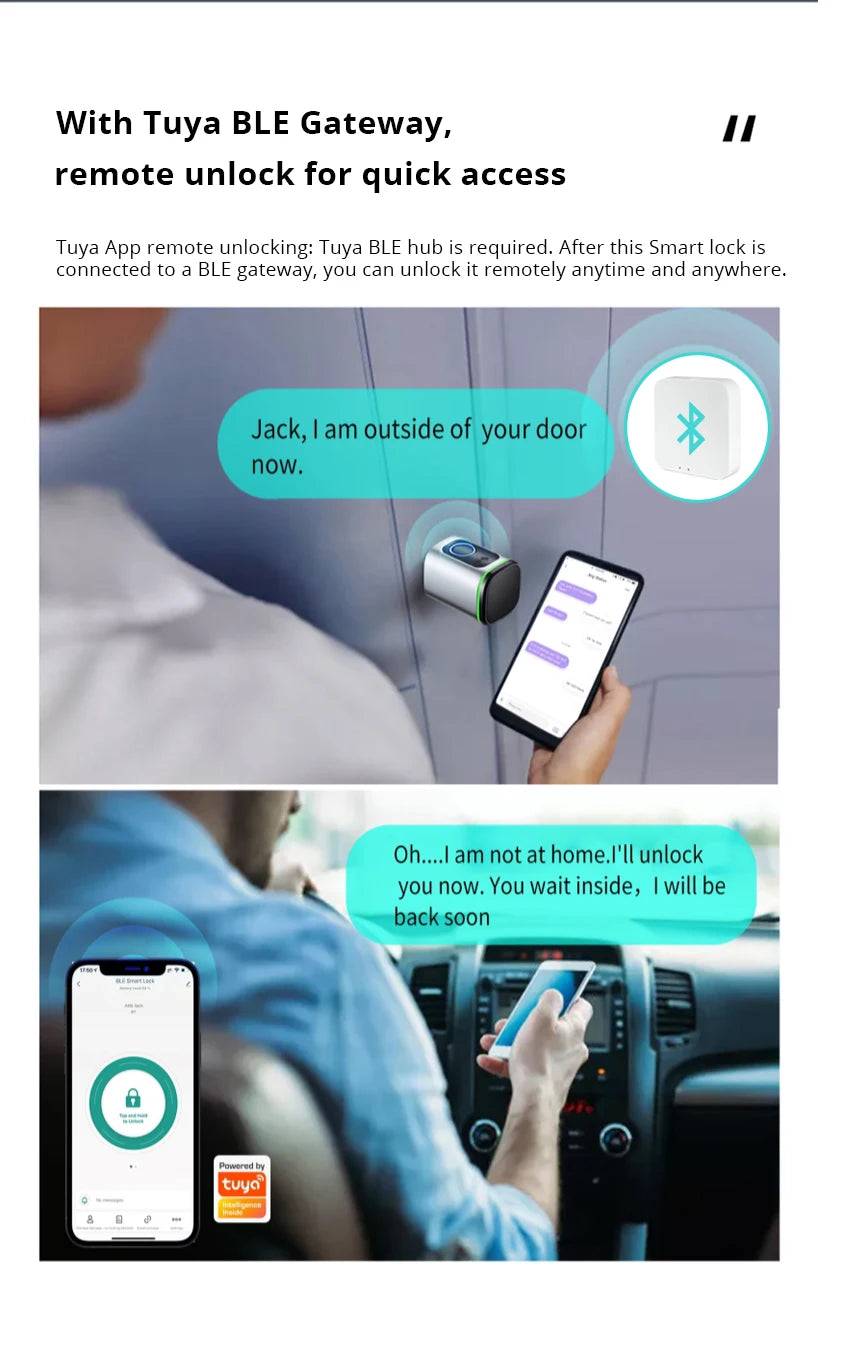 Zemismart BLE Smart Electronic DoorLock Work with Tuya DIY Cylinder Core Fingerprint APP Keys IC Card Unlock for Home Hotels