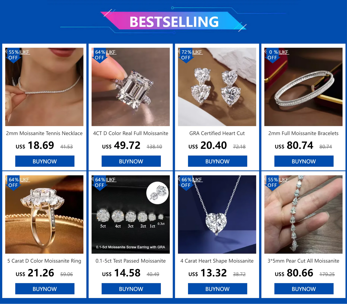 1-4CT Oval Cut Moissanite Rings for Women Sparkling Diamond 925 Sterling Silver Engagement Wedding Band Jewelry With Certificate