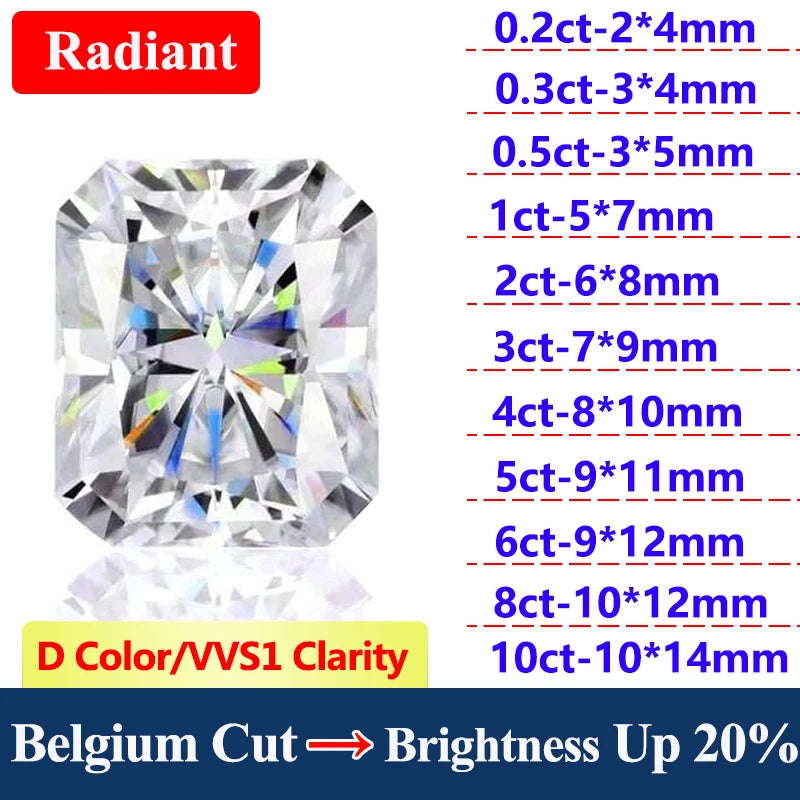[3EX Cut] Top Belgium Cut Moissanite Stone D Color Pear Cut Gemstones Lab Grown Diamond Loose Moissanite Stone with GRA