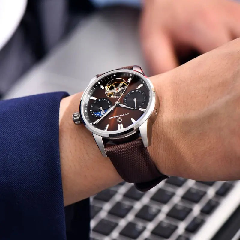 PAGANI DESIGN Tourbillon Men Wristwatch Top Brand 41mm Mechanical Watches Sapphire 100M Waterproof YS021 Gift Watch for Men 2025