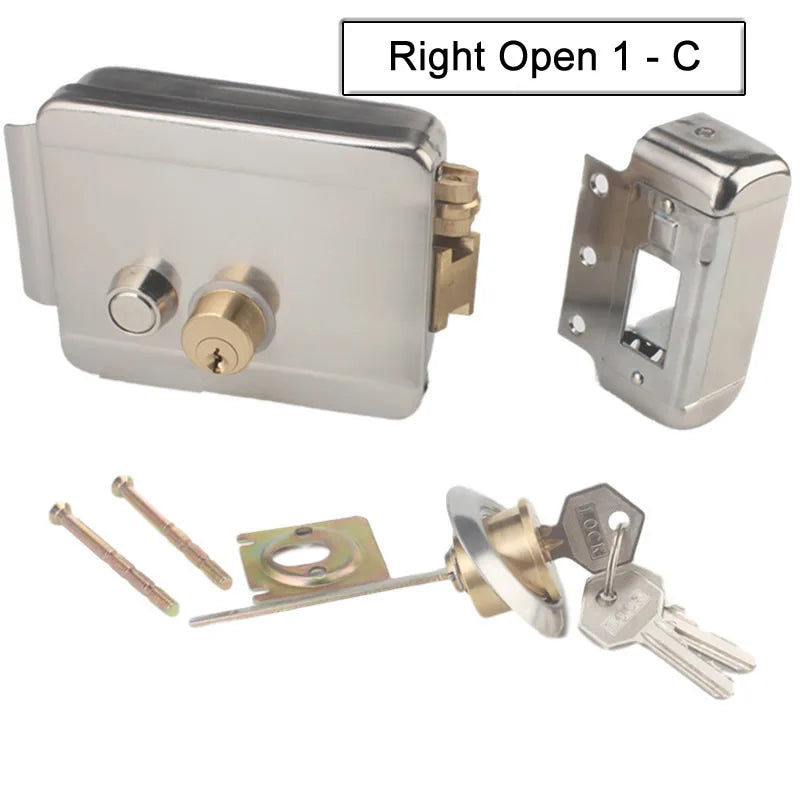 Electric Door Lock Anti-theft Double-headed Integrated Electronic Lock For 12V DC Access Control System Video Door Phone System