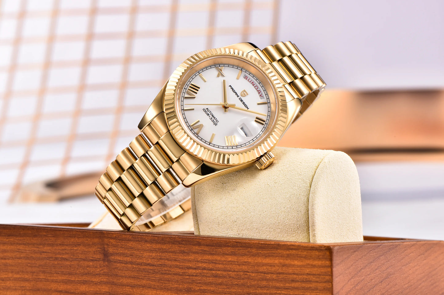 PAGANI DESIGN Men's Watches DD40 Gold White Luxury Automatic Watch Men TMI NH36A Date Week Mechanical Watches For Men 2025 New