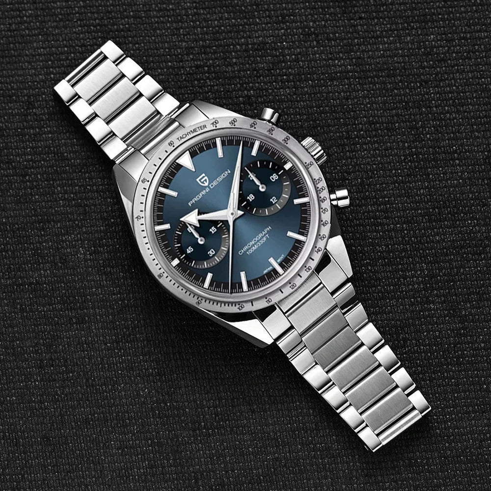 PAGANI DESIGN Men's Watches 2025 Retro Luxury Watch For Men Quartz Chronograph Wristwatch Luminous AR Sapphire Mirror Waterproof