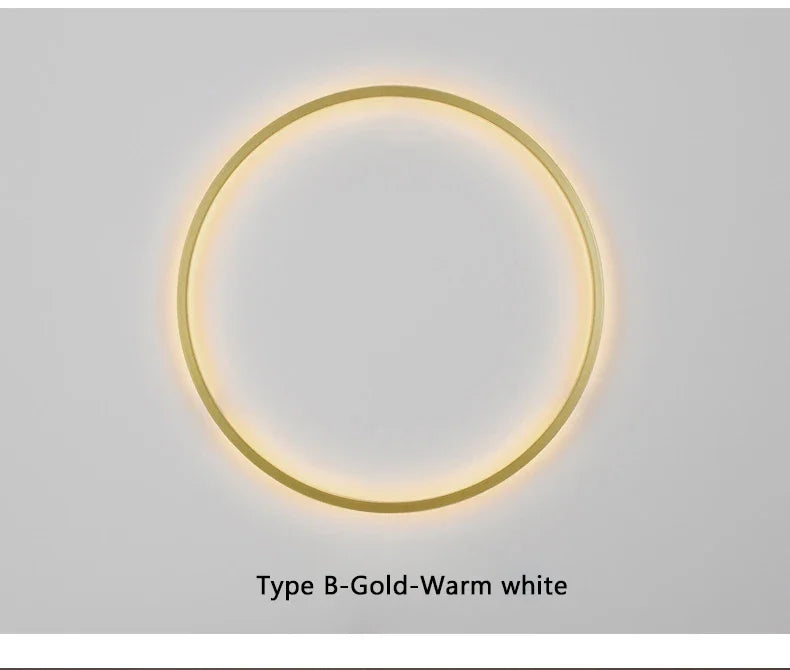 Nordic Minimalist Circle Background LED Wall Lamp Modern livingroom sofa wall lights Hotel Hall Bedside Sconces Light Home decor