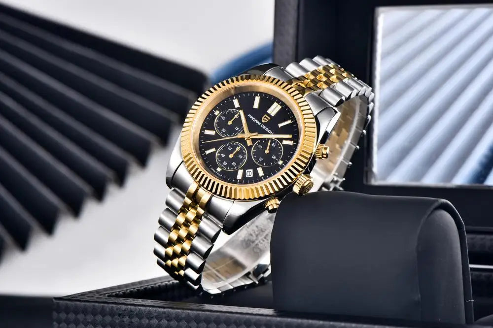 PAGANI DESIGN 2025 New PD1814 quartz watch VD53 thick 12mm stainless steel C3 sapphire watches for man pagani design watches