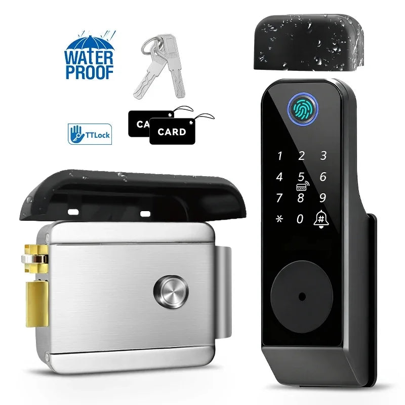 Waterproof Fingerprint Lock Tuya Wifi Remote Control Bluetooth TTLock App Mechanical Electronic Smart Door Lock For home