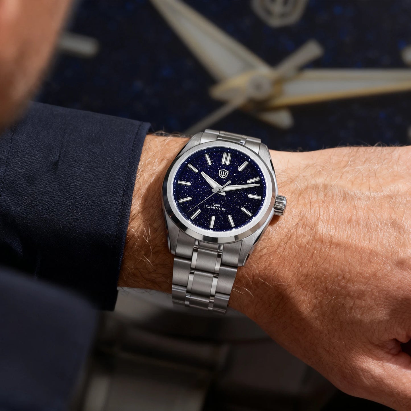 Watchdives WD0003C 38mm Men Watch VH31 Sweep Seconds Quartz Movement Sapphire ice Crack Dial Luminous 10Bar Waterproof Watches