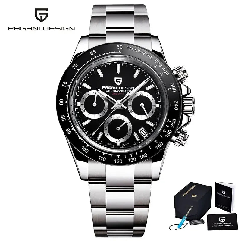 2025 New PAGANI DESIGN Chocolate PD1644 Luxury Quartz Watch For Men Automatic date Wristwatches Men Sport Waterproof Chronograph