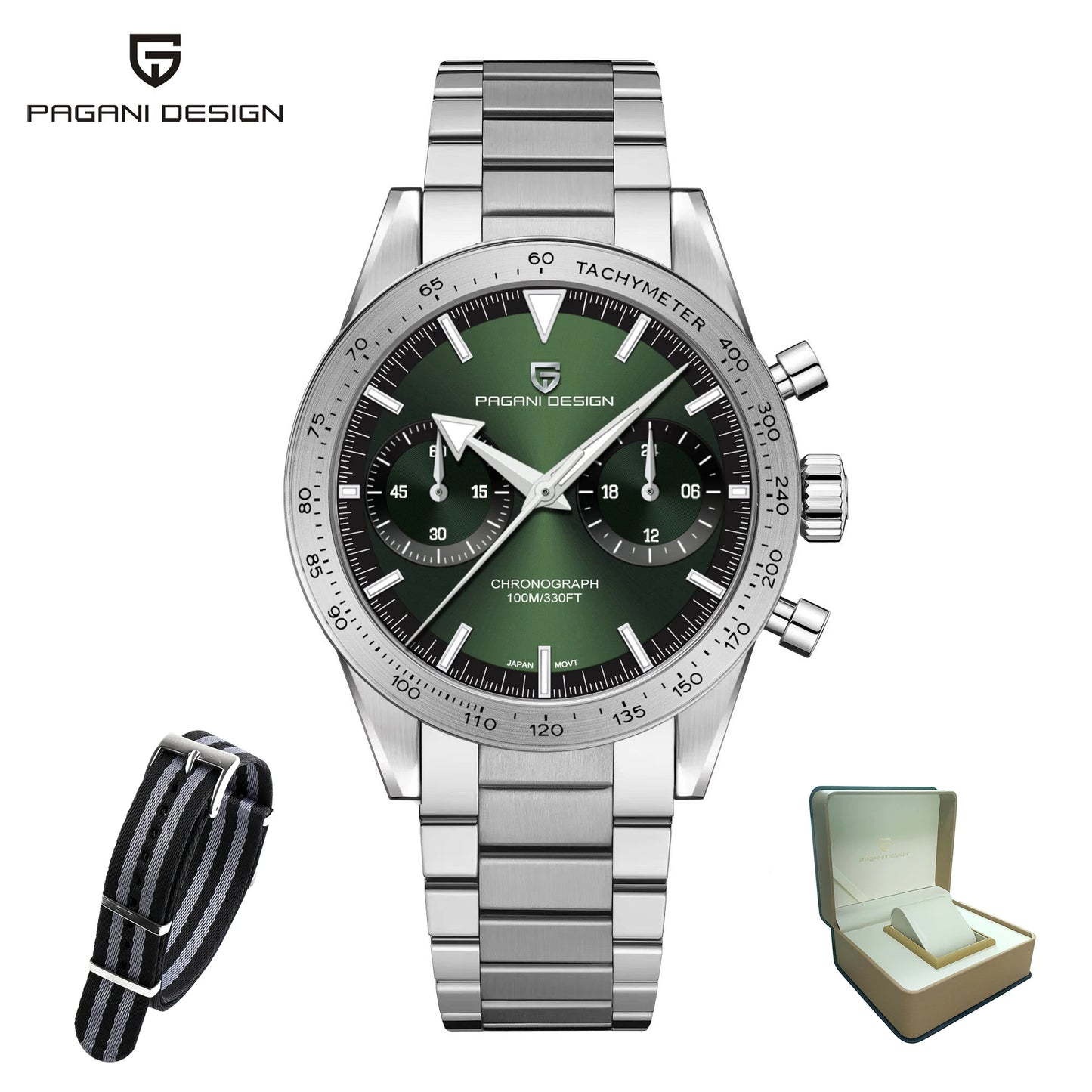 PAGANI DESIGN 2025 New Men Quartz Watch Exquisite Craftsmanship Luxury Classic Style Sapphire Glass Chronograph 100m Waterproof