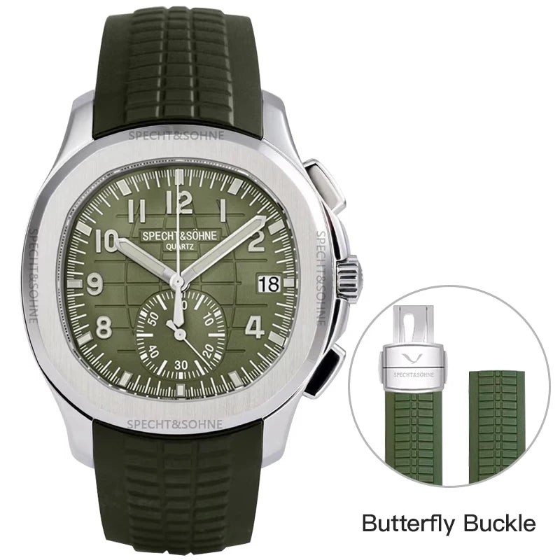 Dropshipping 2025 Best Selling Products Wristwatch For Men Japan Chronograph Quartz Watch Orange Rubber Strap Relogio Masculino