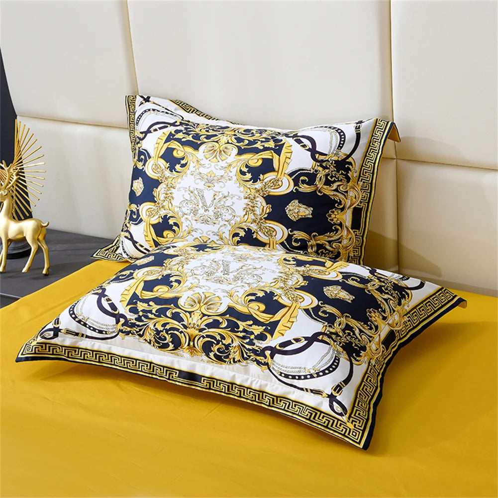 Svetanya 1200TC Golden Egyptian Cotton Bedding Set King Queen Size Sheet Duvet Cover Pillowcase  Linens （custom-made Size）