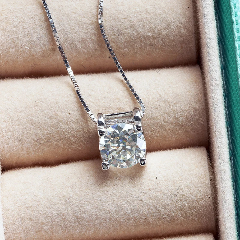 JoyceJelly 3ct D Clolor Real Moissanite Jewelry Sets Women's Sterling Silver 925 Earrings Necklace For Women Bridal Set Gifts