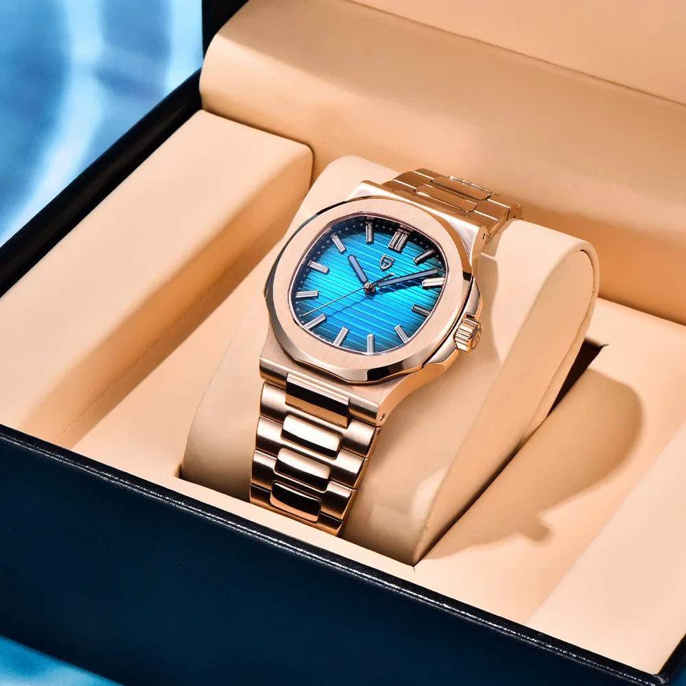 2025latest Pagani design rose gold top luxury automatic men's watch fashion AR Sapphire crystal mechanical watch men's gift10BAR