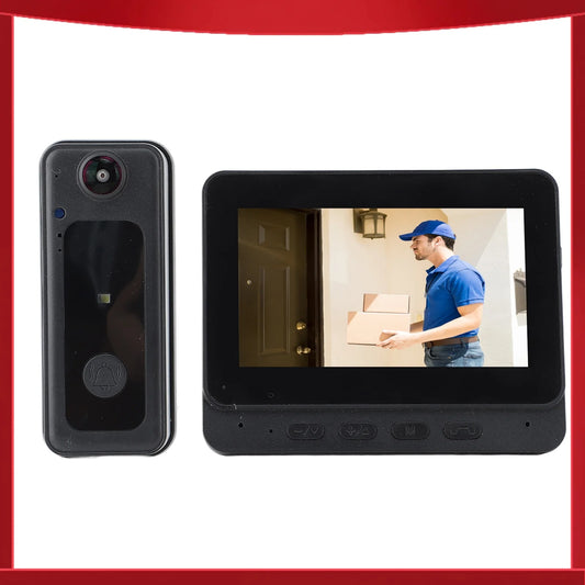 Wireless Video Doorbell Camera 1080P HD Wide Angle Night Vision 2 Way Talk Smart WiFi Video Doorbell with Monitor