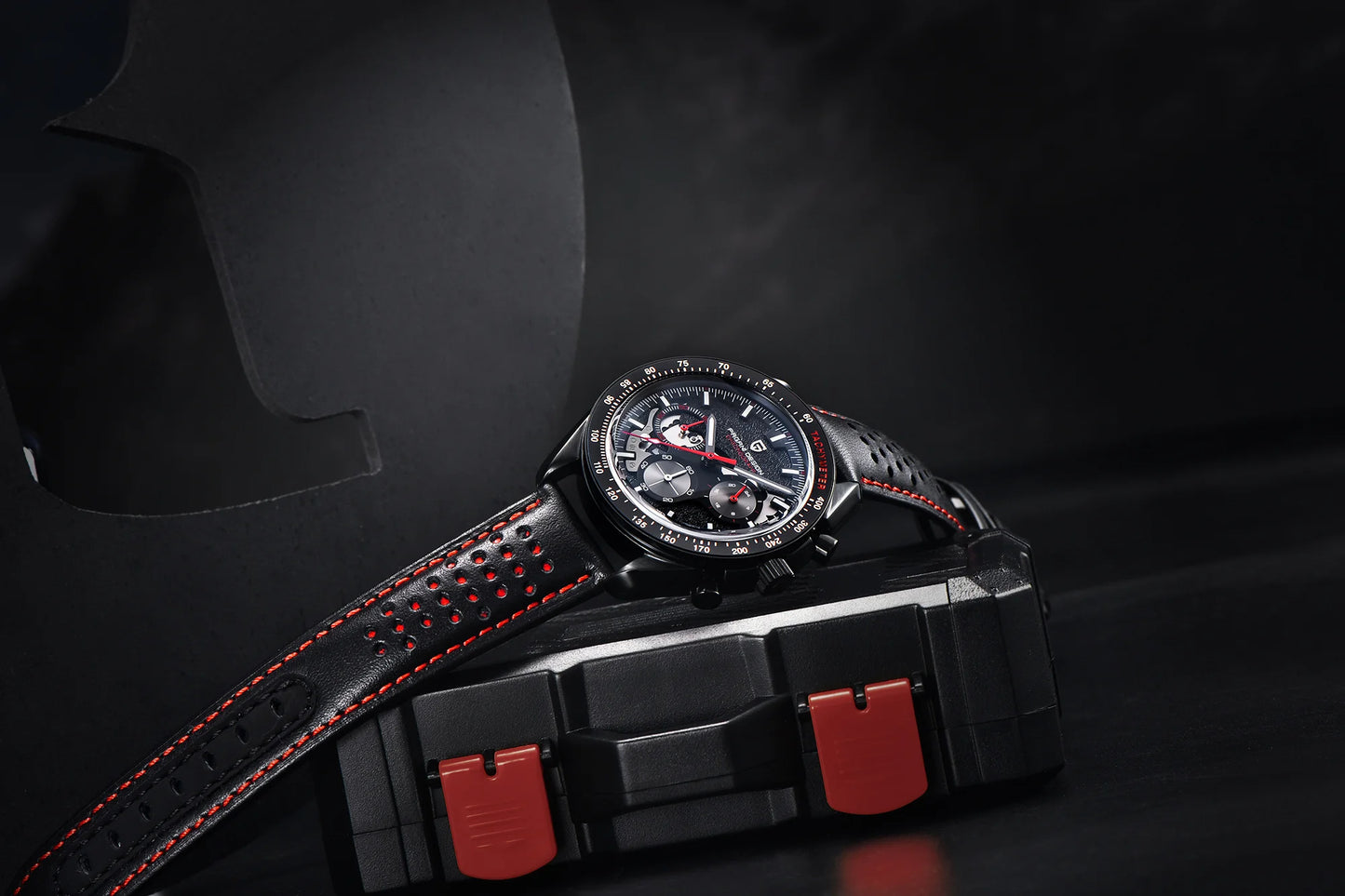 PAGANI DESIGN 2024 New Moon Dark Men's Watches Luxury Quartz Watch Men Skeleton Sport Chronograph AR Sapphire glass Wrist Watch