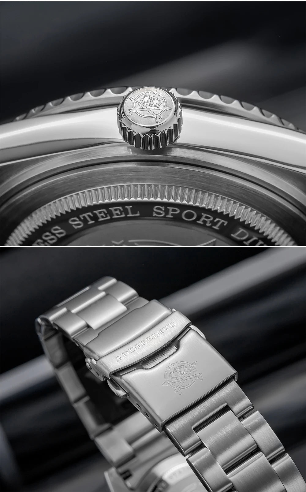 ADDIESDIVE Luxury Men's Analog Watch BGW9 Luminous Ceramic Bezel Bubble Mirror Glass Diver's Watch 200m Quartz Watches AD2068