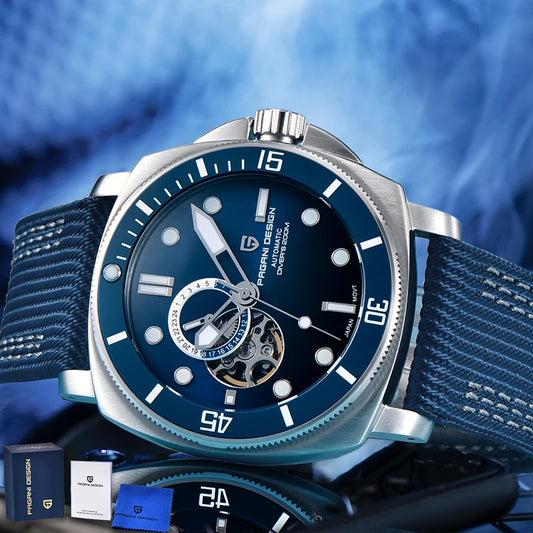 PAGANI DESIGN 2025 New Luxury Men's Watches Mechanical Automatic Watch For Men 200M Diving Wrist watch Stainless Steel+with box