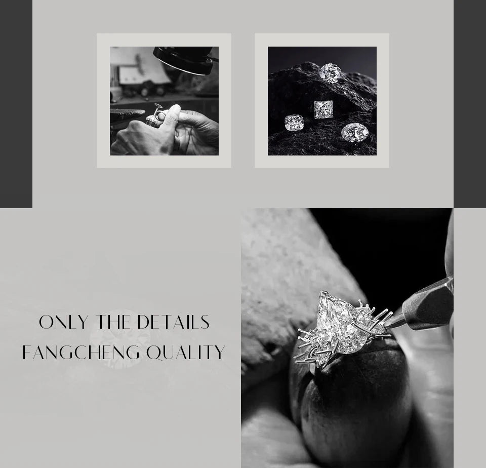 ATTAGEMS Oval Cut 9*7mm 2CT D VVS1 Moissanite Rings S925 Sterling Silver for Women Engagement Wedding Lady's Jewelry Gift Luxury