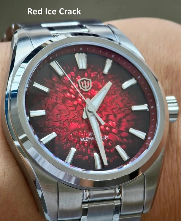 Watchdives WD0003C 38mm Men Watch VH31 Sweep Seconds Quartz Movement Sapphire ice Crack Dial Luminous 10Bar Waterproof Watches