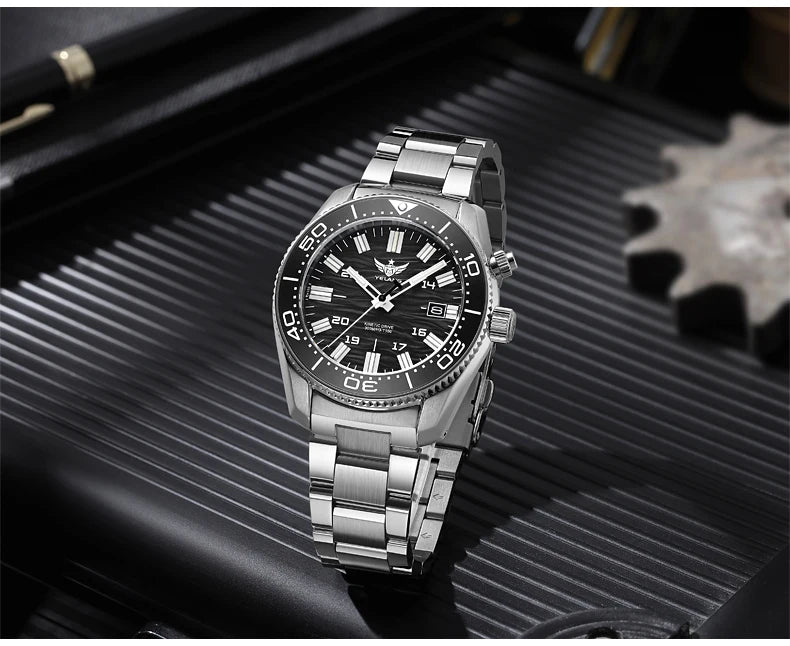 Yelang V1038 40mm Men Diving Watch Human Kinetic Energy Watch Brand Watch 300m Waterproof Watch luminous Japan PX82 Sapphire