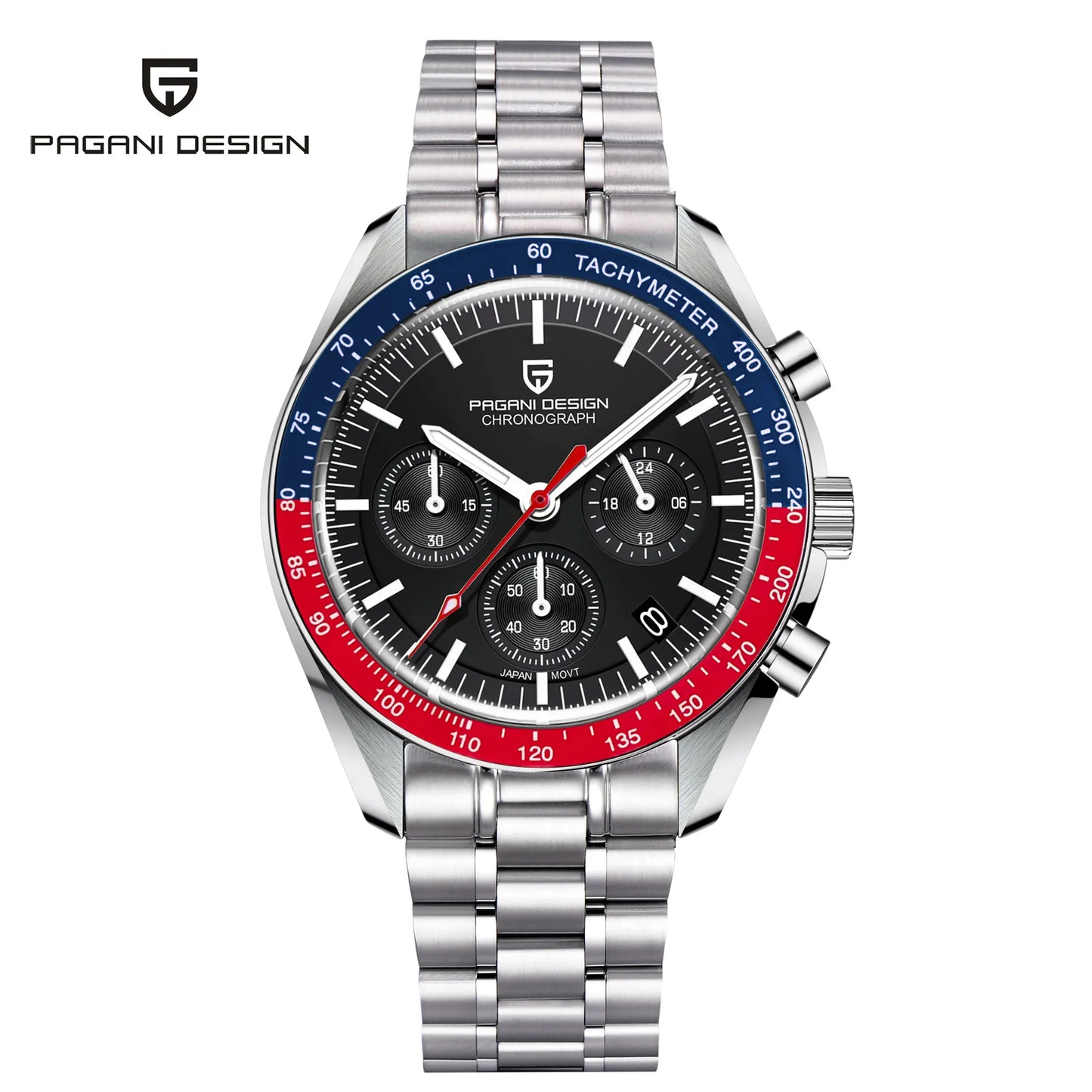 PAGANI DESIGN 2025 New 1701 Mens Watches Luxury Sapphire Bezel Moon Quartz Watch For Men Sport Chronograph Waterproof Wristwatch