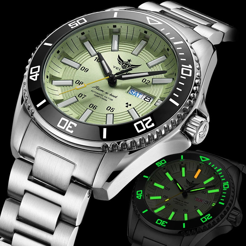 Yelang V1032 Automatic Movement Men Watch 300m 30Bar Waterproof Dive Watches for Man Luminous 44MM  V1032