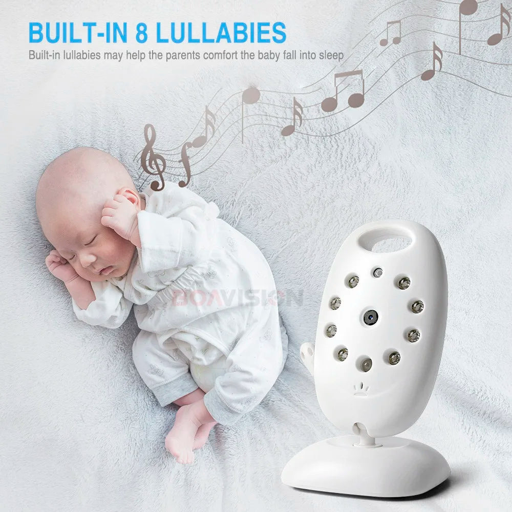 VB601 Video Babyphone Kabellos 2,0'' LCD Babysitter 2-Wege-Gespräch Nachtsicht Temperaturüberwachung Sicherheitskamera 8 Schlaflieder