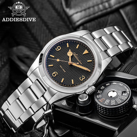 ADDIESDIVE 2025 NEW Watch For Men 316L Stainless Steel 10Bar Diving Luminous AD2096 Luxury Gift Quartz Wristwatch reloj hombre