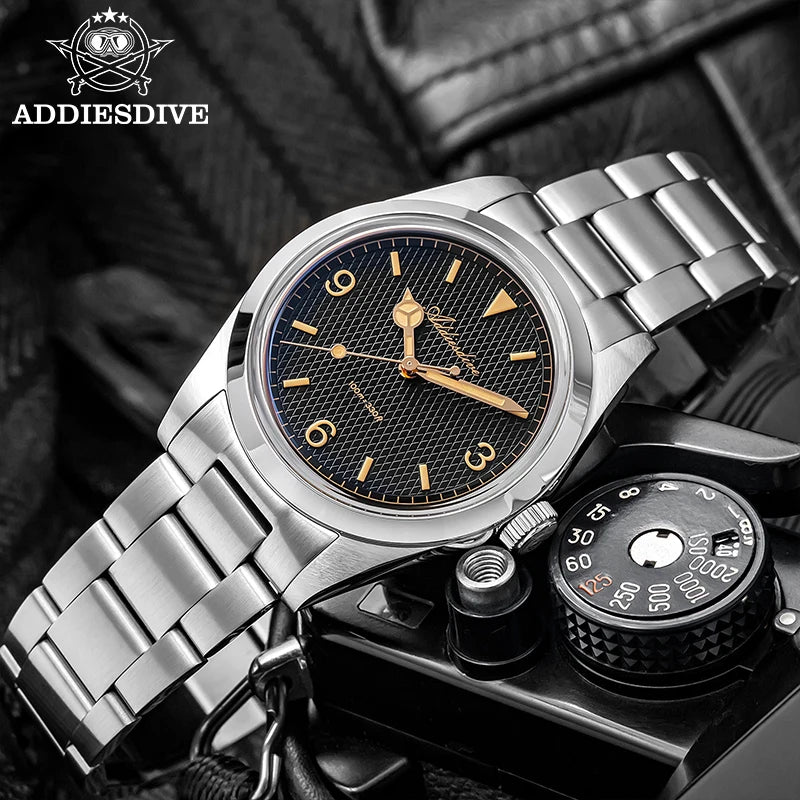 ADDIESDIVE 2025 NEW Watch For Men 316L Stainless Steel 10Bar Diving Luminous AD2096 Luxury Gift Quartz Wristwatch reloj hombre