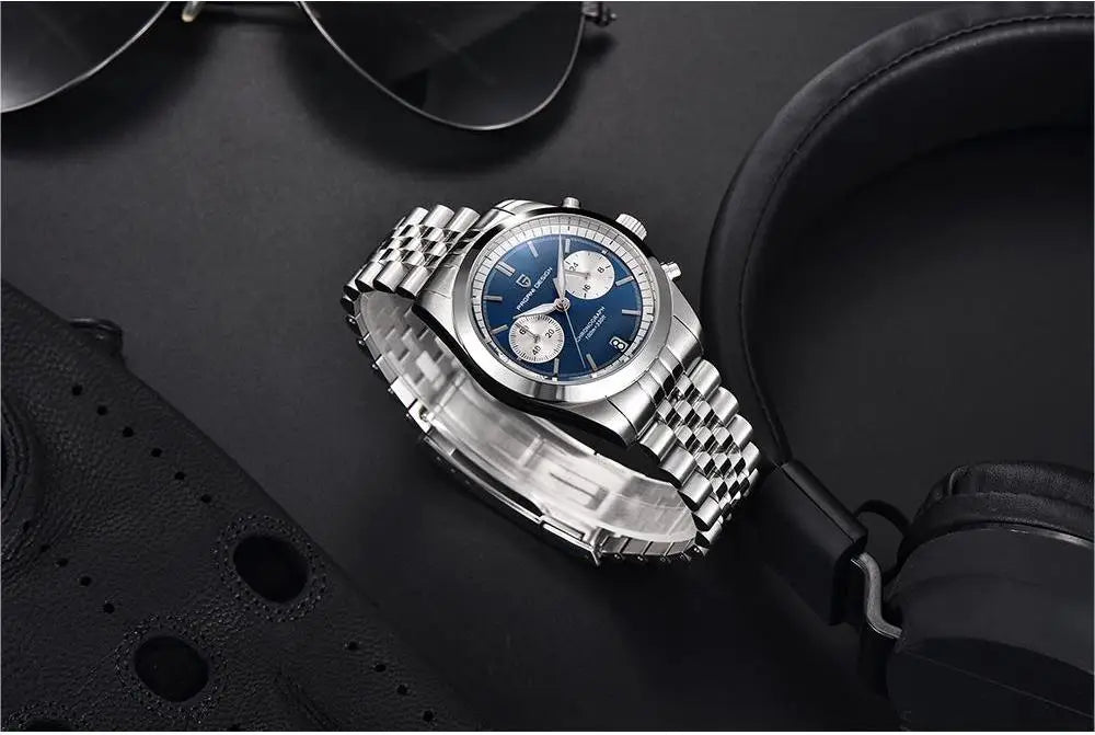 PAGANI DESIGN Fashion Men's Quartz Wristwatches PD1775 Sapphire Glass Stainless steel strap VK64 Movement watch for men