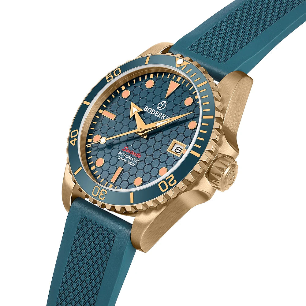 Boderry Seaturtle Titanium Diver Watch Men Luxury Bronze Watches Automatic Mechanical Wristwatch Sport 200M Waterproof Luminous