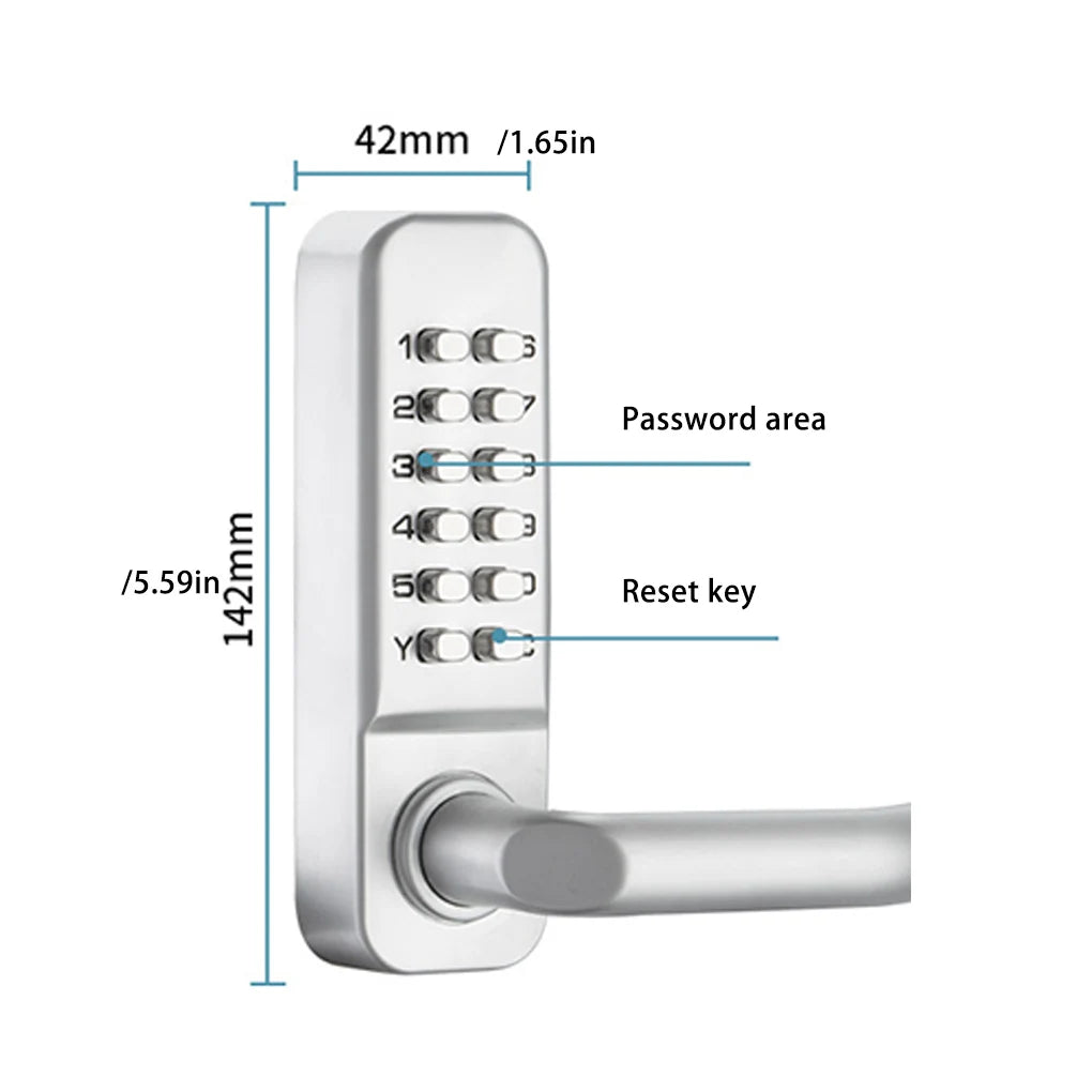 Keyless Mechanical Digital Door Lock Code Password Zinc Alloy For