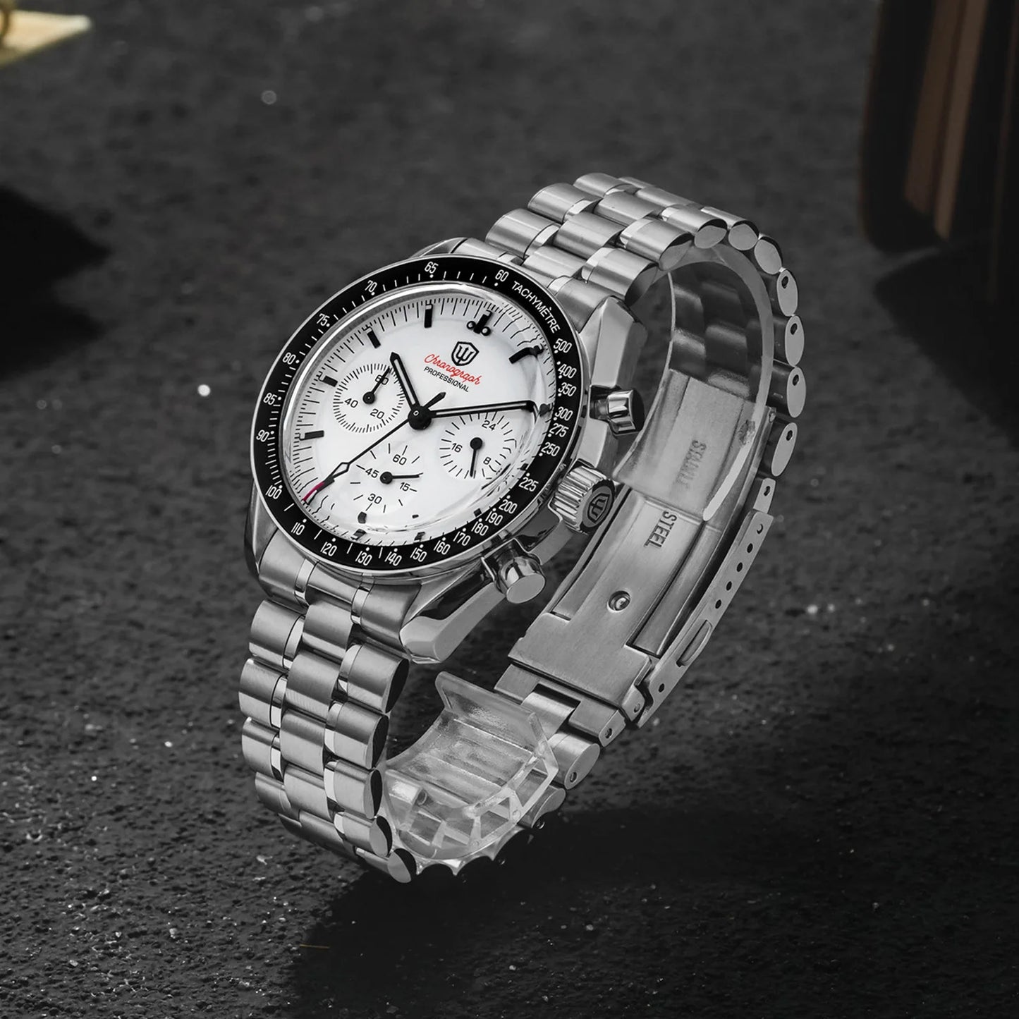 Watchdives WD1863 Quartz Watch VK63 Chronograph Movement Bubble Sapphire Crystal 10Bar Waterproof Luminous 39mm Vintage Watches