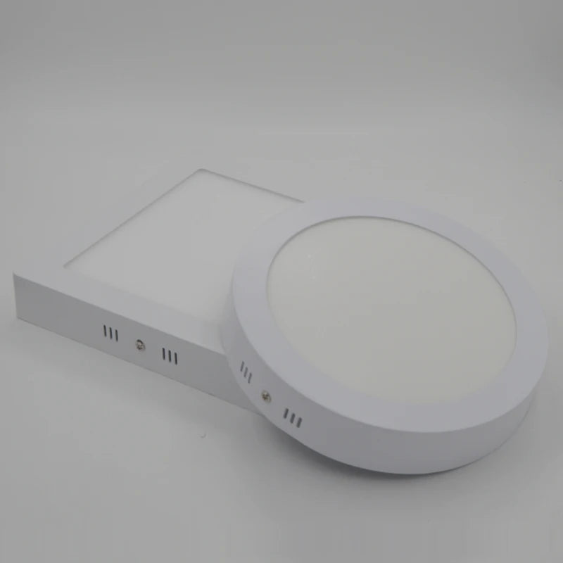 QLTEG Surface LED Square Ceiling Light 6W 12W 18W 24W 30W Round LED Panel Light Down Light with driver AC85-265V LED Indoor Lamp