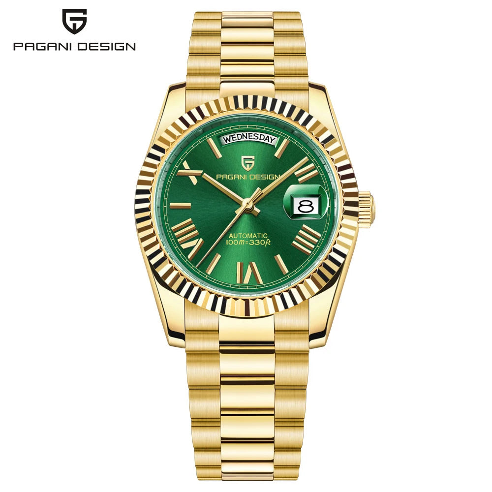 PAGANI DESIGN 2025 New Blue DD40 Luxury Automatic Watch For Men Mechanical Wristwatch Men Japan NH36A Movt Sapphire crystal