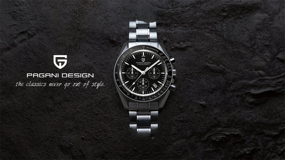 PAGANI DESIGN 2025 Moon Watch For Men Top Brand Luxury Quartz Mens Watches Chronograph Luminous Sapphire Mirror Waterproof Clock