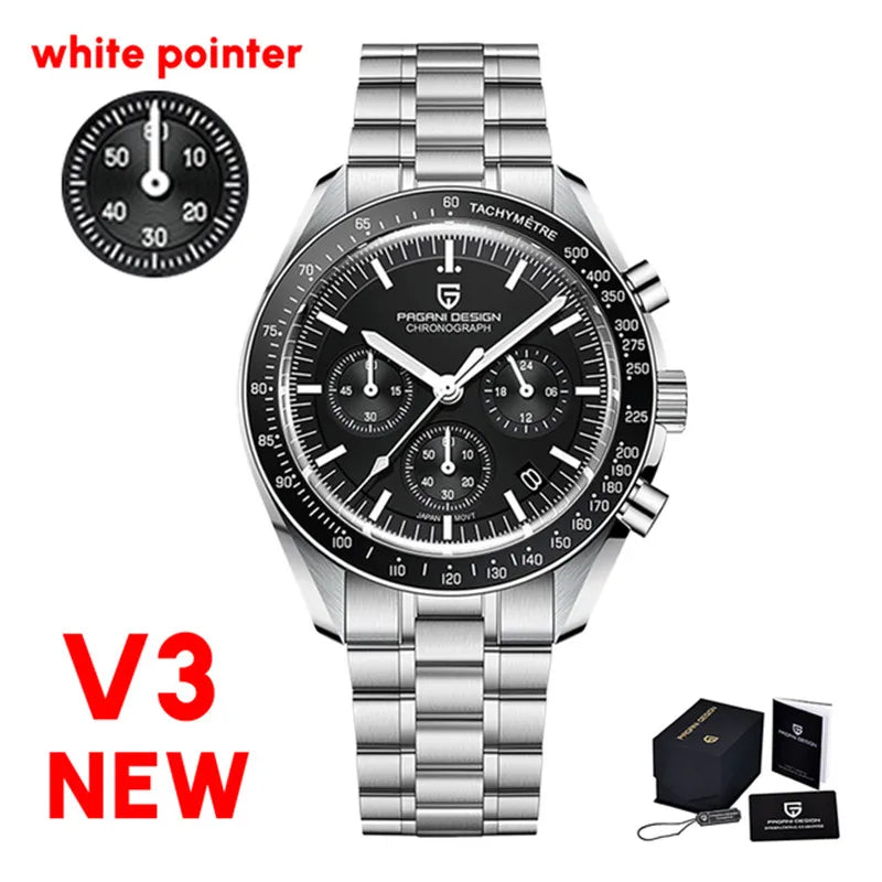 PAGANI DESIGN Men's Watches Top brand Luxury Men Quartz Wrist Watch Automatic Date Speed Great Master Chronograph Reloj Hombre