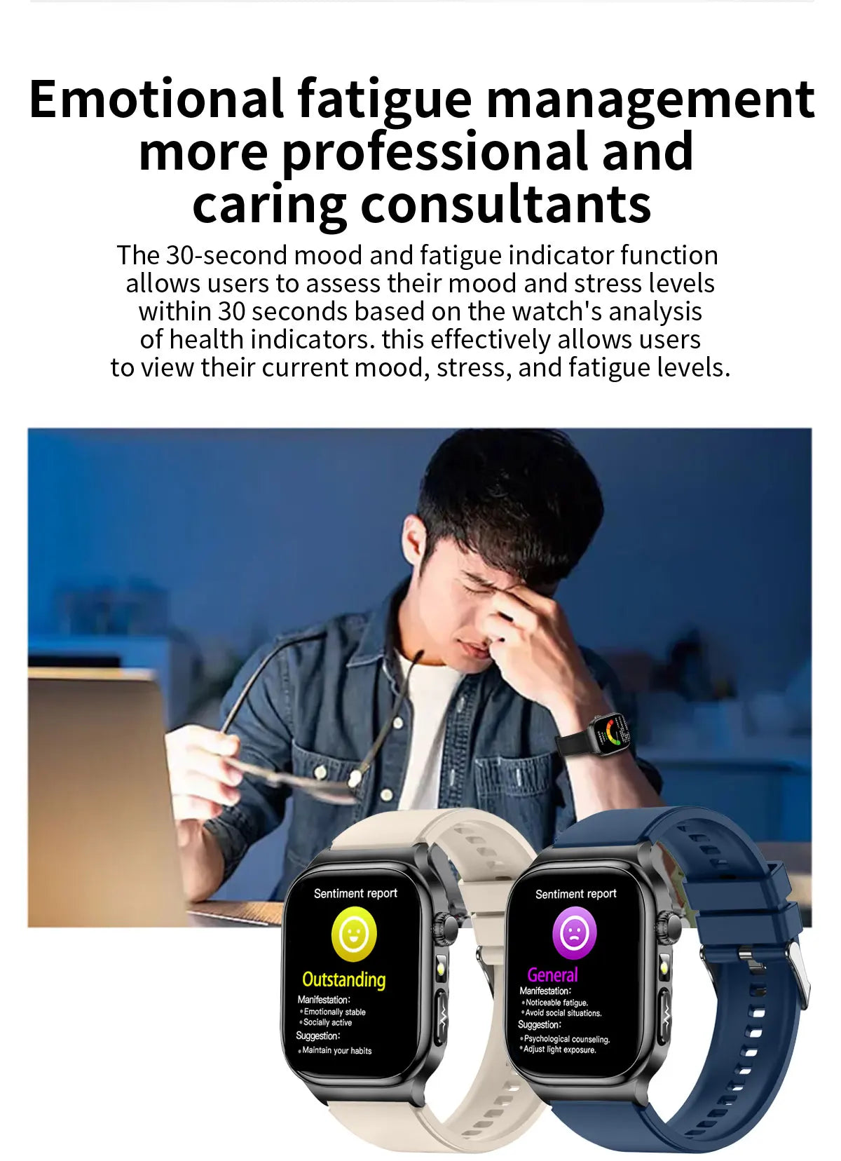 2025 New AI Human Health diagnosis ECG+HRV Smart Watch Blood Pressure Uric acid Blood lipid Bluetooth Call Smartwatch Men Women