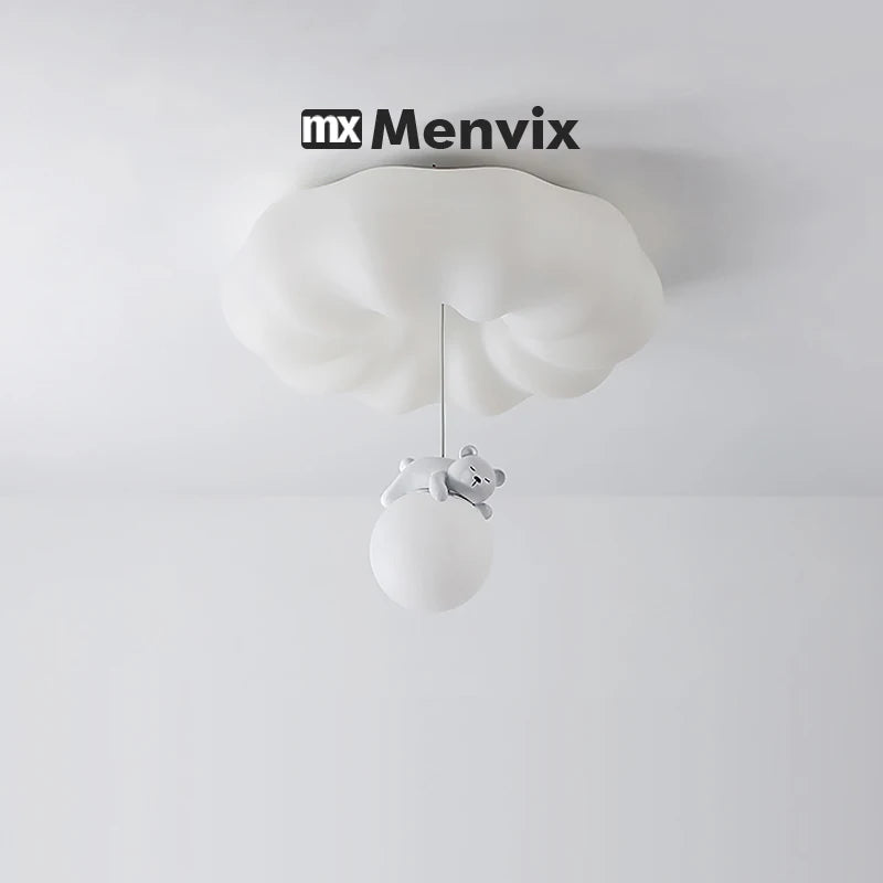 Menvix Bear Cream Modern Ceiling Light Simple Indoor Wall Lamps for Living Room Bedroom - 2025 Style Lighting Decoration