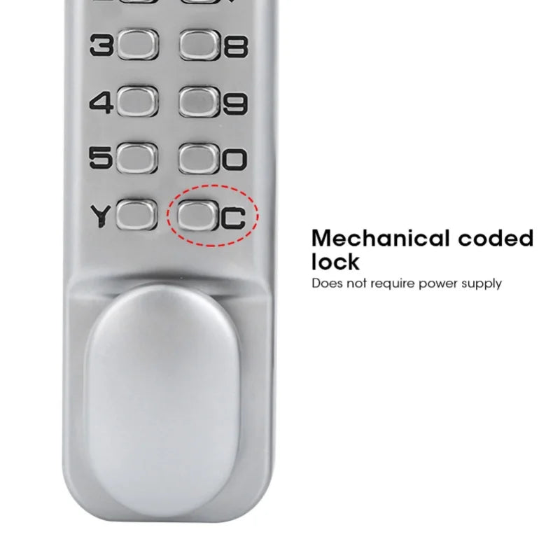 1-11 Digits Mechanical Combination Lock Sliding Door Keyless Access For Kitchen Office Balcony