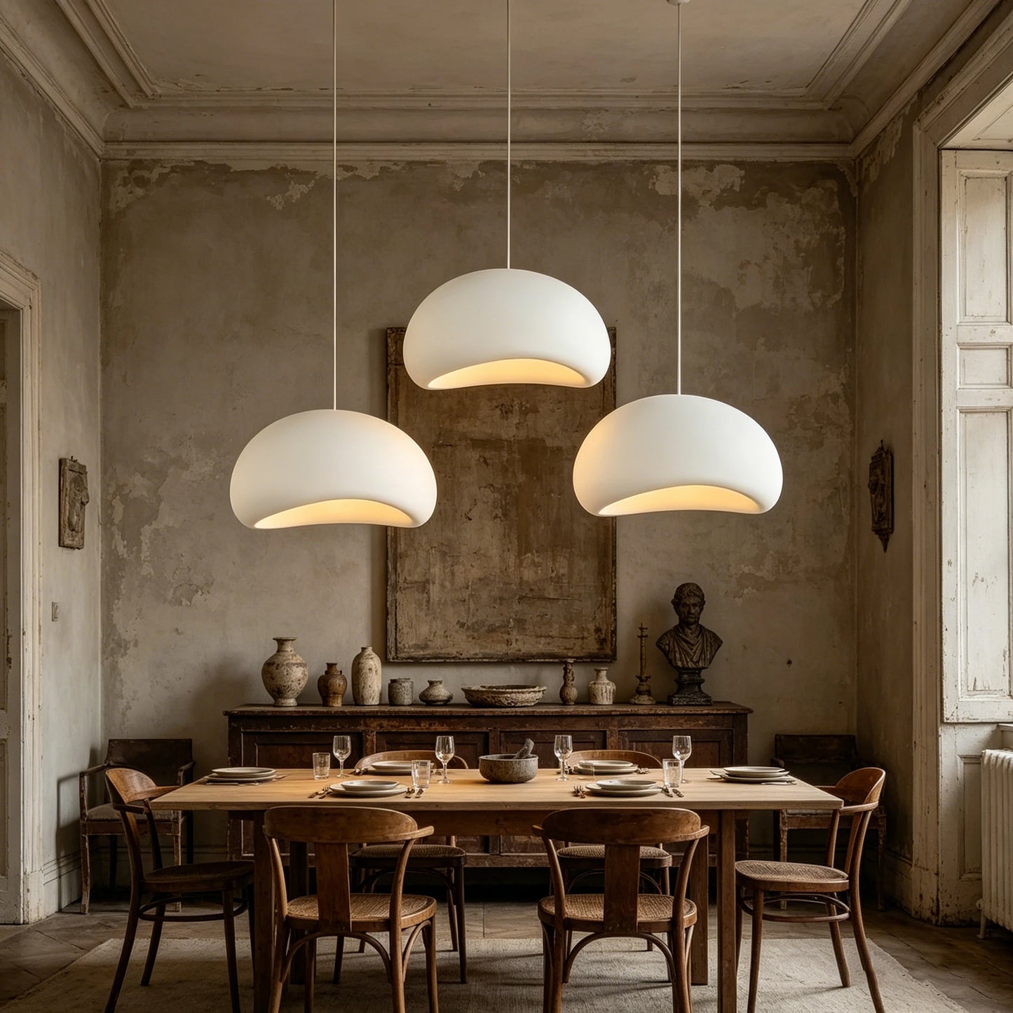 Nordic Wabi Sabi Pendant Light Modern LED Ceiling Chandelier Light for Living Room Dining Bedroom Bar Home Decor Hanghing Lamp