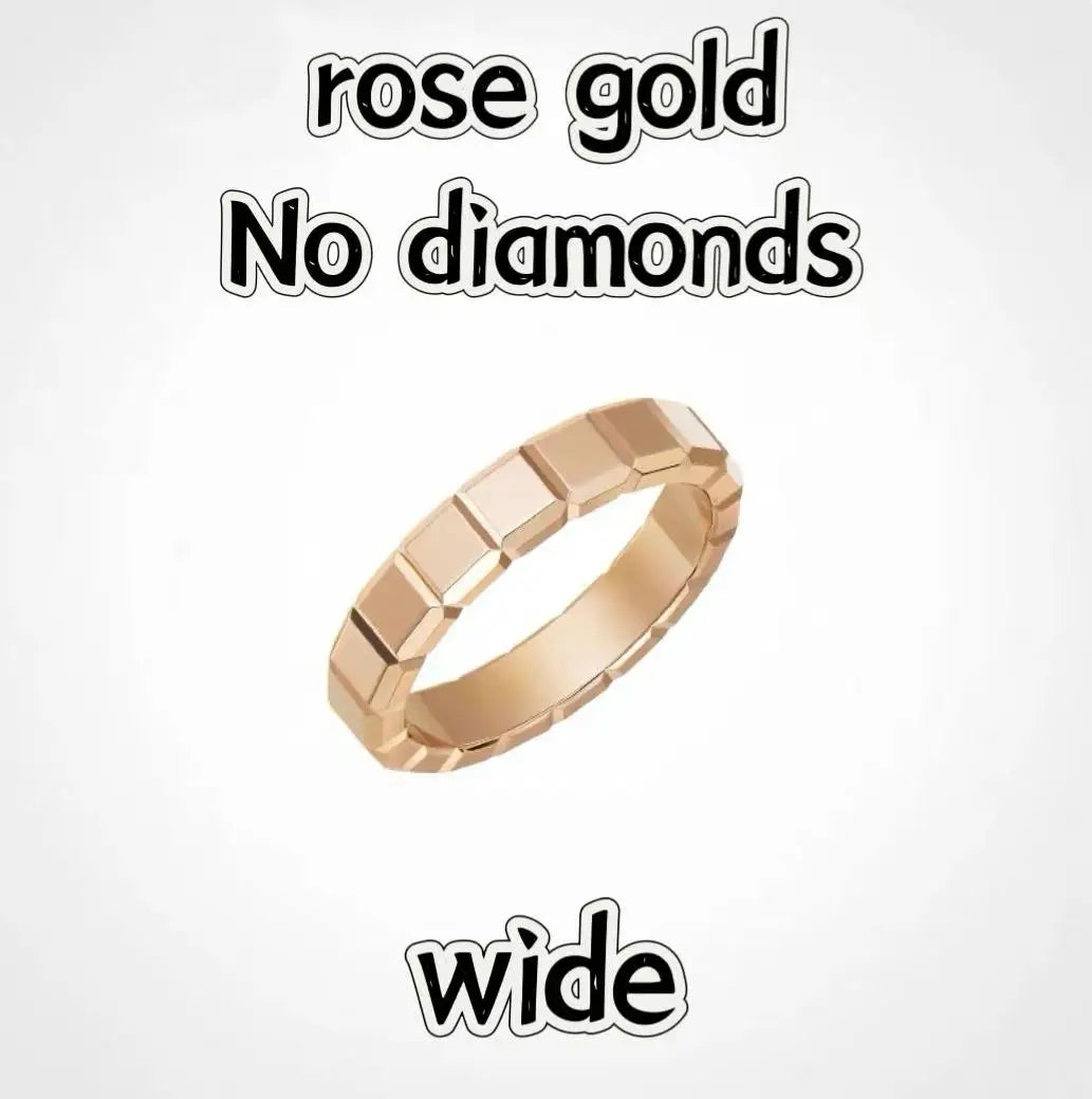 French  High-Quality S925 Sterling Silver Ice Cube Style Pave AAA Zirconia Lovers Ring For Women And Men Wedding Fashion Jewelry