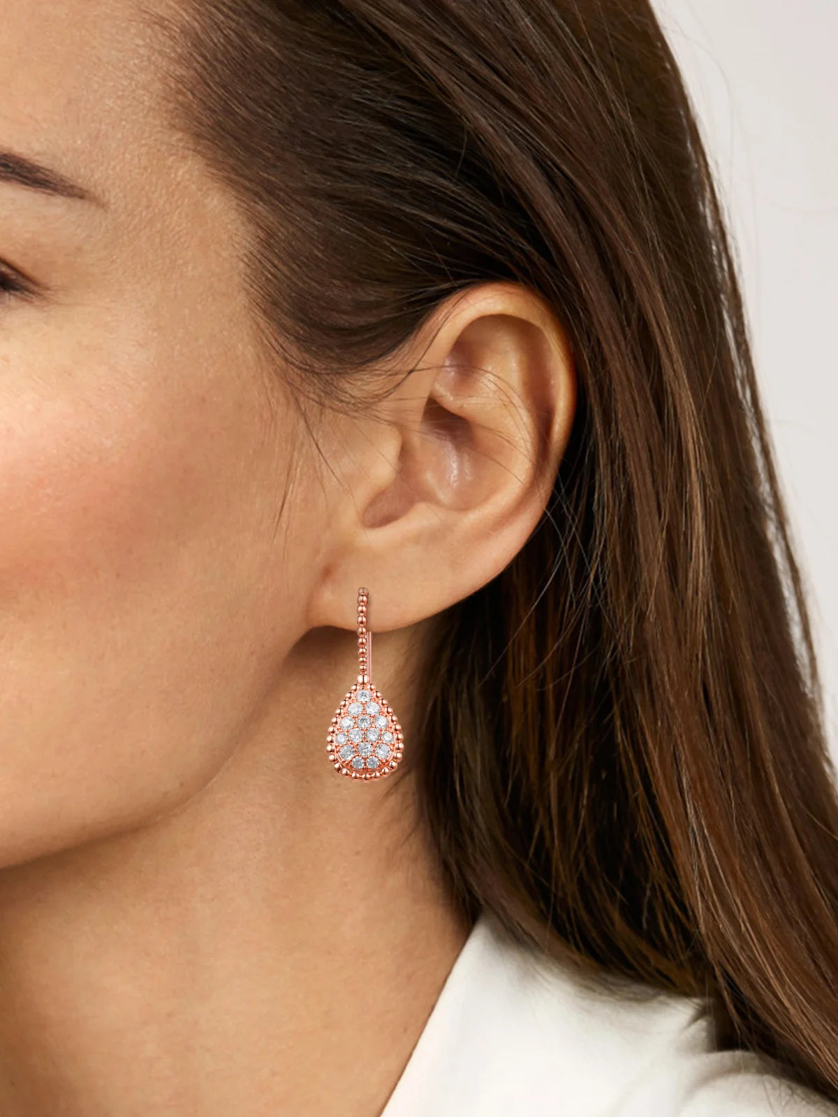 APIR 5A Zirconia Water Drop Earrings Bohemian Bracelet Stud Earrings Gold Plated Drop Earrings Jewelry Gifts Daily Lowest Price