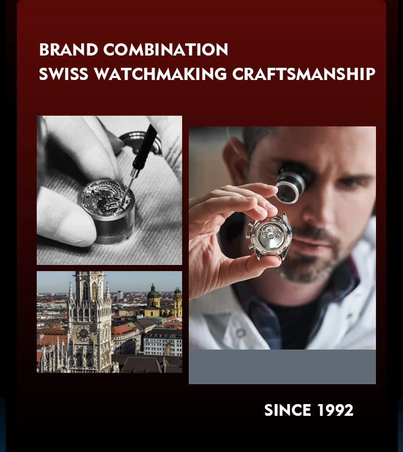 HANBORO Zhuma Mountain Peak Series Men's Fully Automatic Mechanical Watch Hollow Personalized Watch