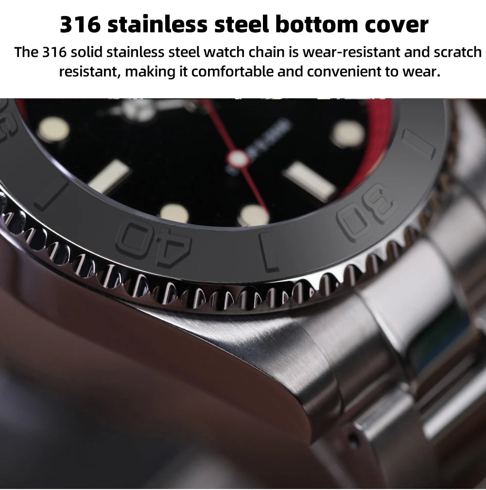 ADDIESDIVE 41mm Japan2115 Men's Quartz Watch 200m Waterproof Wristwatch BGW9 Luminous Ceramic Bezel 316 Steel Man Luxury Watches