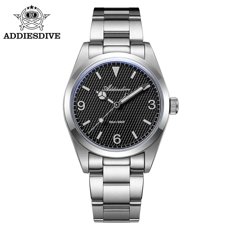 ADDIESDIVE 2025 NEW Watch For Men 316L Stainless Steel 10Bar Diving Luminous AD2096 Luxury Gift Quartz Wristwatch reloj hombre