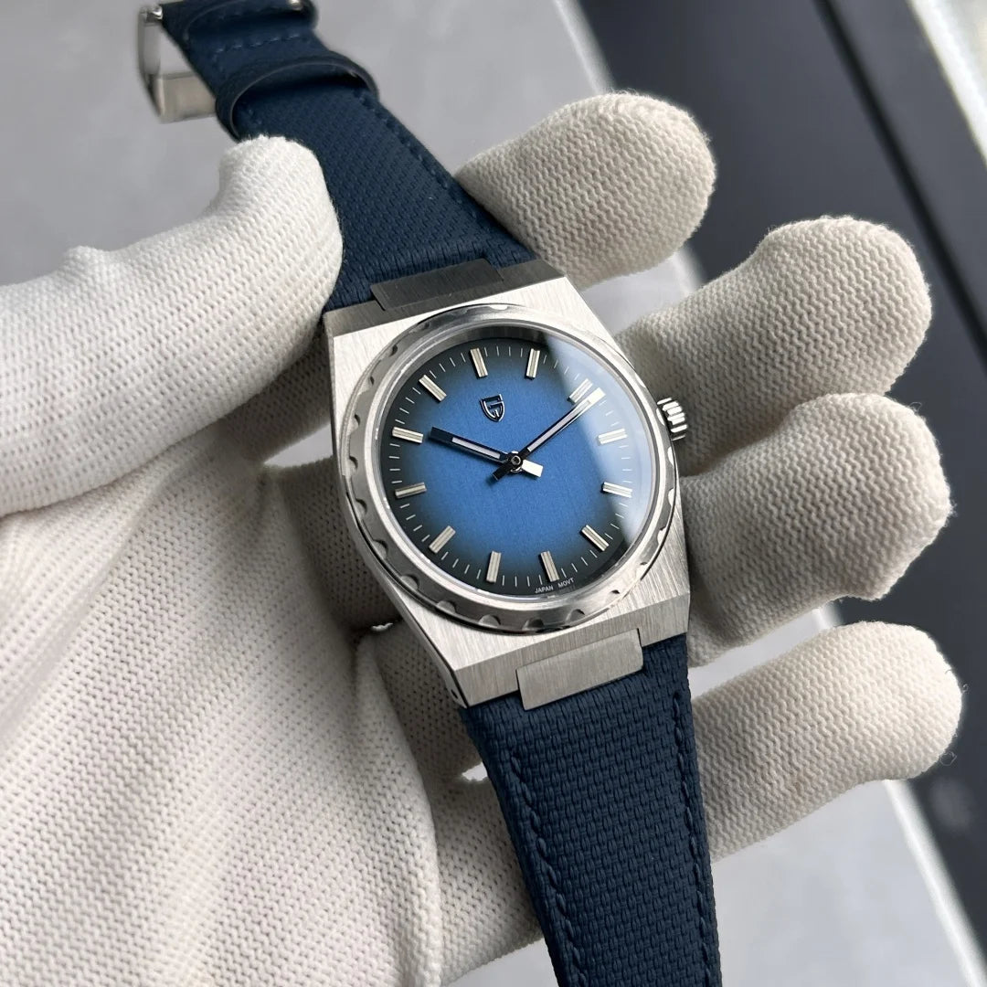 PAGANI DESIGN 2025 New Men Quartz Watch 7mm 222 PDYS020 Stainless Steel Rubber Sapphire Crystal Waterproof 100m Reloj Hombre