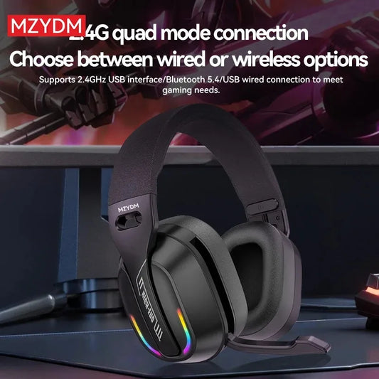 Wireless gaming headphones: 2.4G/ wired/ foldable Bluetooth headphones, providing an immersive audio experience for PC/PS4/PS5.