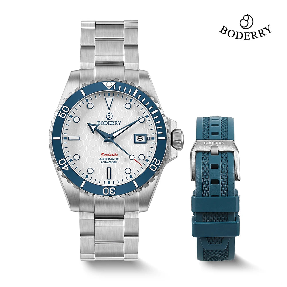 Boderry Seaturtle Titanium Diver Watch Men Luxury Bronze Watches Automatic Mechanical Wristwatch Sport 200M Waterproof Luminous