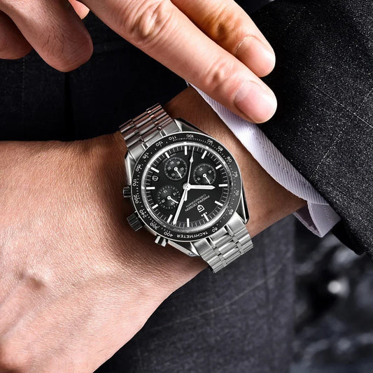 2025 New PAGANI DESIGN Mens Watches Top Brand Luxury Automatic Quartz Chronograph Waterproof Sport Stainless Steel Clock Relogio